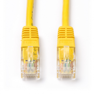 Roline Netwerkkabel | Cat5e U/UTP | 0.5 meter (100% koper, Geel) 21150522 K010600317 - 1