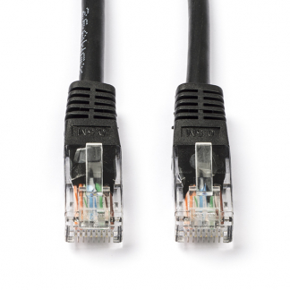 Roline Netwerkkabel | Cat5e U/UTP | 0.5 meter (100% koper, Zwart) 21150525 K010600341 - 1