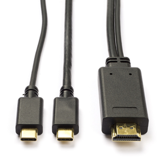 Roline USB C naar HDMI kabel | Roline | 1 meter (4K@60Hz, USB C, Verguld) 11045952 K010214127 - 