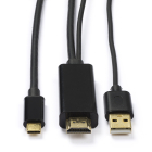 Roline USB C naar HDMI kabel | Roline | 1 meter (4K@60Hz, USB C laadpoort, Verguld) 11045950 K010214129 Roline USB C naar HDMI kabel | Roline | 1 meter (4K@60Hz, USB C laadpoort, Verguld) 11045950 K010214129