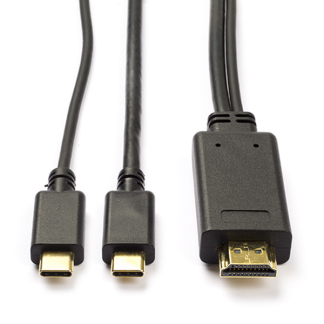 Roline USB C naar HDMI kabel | Roline | 2 meter (4K@60Hz, USB C, Verguld) 11045953 K010214128 - 1