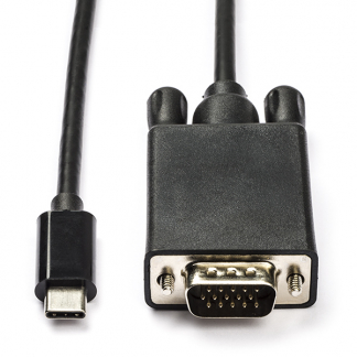 Roline USB C naar VGA kabel | Roline | 1 meter (Full HD) 11045820 K010214140 - 1