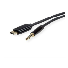 Roline USB C naar jack 3.5 mm kabel | M ↔ M | Roline | 3 meter (Stereo, Verguld) 12033218 K010221034 - 2