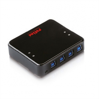 Roline USB switch - USB A naar USB B - Roline (4-poorts, USB 3.0, Schakelaar, Micro USB) 14012314 K120200083 - 