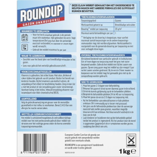 Roundup Klaver bestrijden gazon | Roundup | 50 m² (Natuurlijk, Gebruiksklaar, Meststof, 1 kg) 7202110067 J170115640 - 