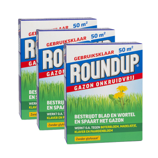 Roundup Onkruidverdelger gazon | Roundup | 150 m² (Natuurlijk, Gebruiksklaar, Meststof, 3 kg)  V170115640 - 