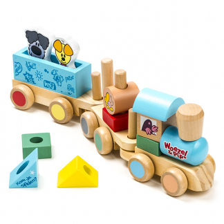 Rubo Toys Woezel en Pip trein | RuboToys | 45 centimeter (Hout, Speelblokken) 2002847 K071000041 - 