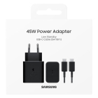 Samsung USB C snellader | Samsung (1x USB C, 45W, Inclusief USB C kabel, Zwart) EP-T4511XBEGEU K010221093 - 1