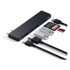 Satechi USB C hub | Satechi | 7-poorts (2x Thunderbolt naar 2x USB C, 1x HDMI, 2x USB A, 1x microSD en 1x SD, Midnight Black) ST-HUCPHSD K010221078 - 3