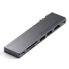 Satechi USB C hub | Satechi | 7-poorts (2x Thunderbolt naar 2x USB C, 1x HDMI, 2x USB A, 1x microSD en 1x SD, Space Grey) ST-HUCPHSM K010221077 Satechi USB C hub | Satechi | 7-poorts (2x Thunderbolt naar 2x USB C, 1x HDMI, 2x USB A, 1x microSD en 1x SD, Space Grey) ST-HUCPHSM K010221077
