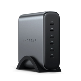 Satechi USB C oplader | 6 poorten (USB C, 200W, GaN, Power Delivery) ST-C200GM-EU K180107293 - 1