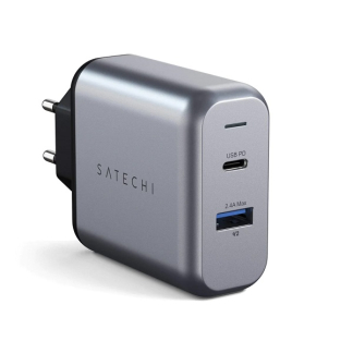 Satechi USB multipoort oplader | 2 poorten (USB A, USB C, 18W, Power Delivery) ST-MCCAM-EU K180107294 - 1