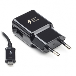 Scanpart Snellader | Samsung | 1 poort (USB A, Adaptive Fast Charging, 15W, Micro USB kabel, Zwart) 3994230181 K120300035 - 1