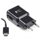 Snellader | Samsung | 1 poort (USB A, Adaptive Fast Charging, 15W, USB C kabel, Zwart)