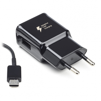 Scanpart Snellader | Samsung | 1 poort (USB A, Adaptive Fast Charging, 15W, USB C kabel, Zwart) 3994230183 K120300037 - 