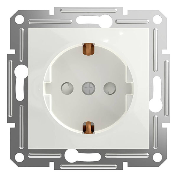 Schneider Electric Stopcontact | Schneider Electric | Asfora (Inbouw, Randaarde, Aanraakbeveiliging, Wit) 01.038.42 K180107696 - 1