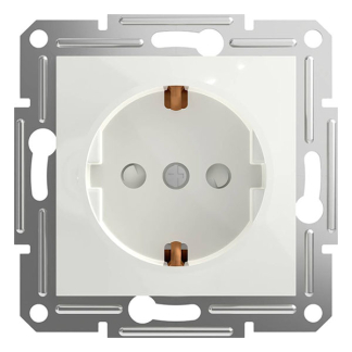 Schneider Electric Stopcontact | Schneider Electric | Asfora (Inbouw, Randaarde, Aanraakbeveiliging, Wit) 01.038.42 K180107696