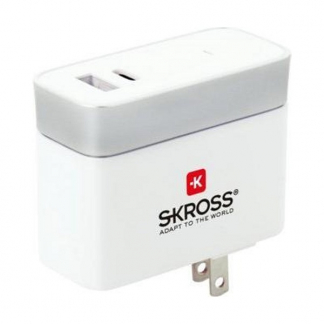 Skross Reisstekker | USB naar Amerika (Ongeaard, USB A en C → B) SK-75-011 K050801075 - 
