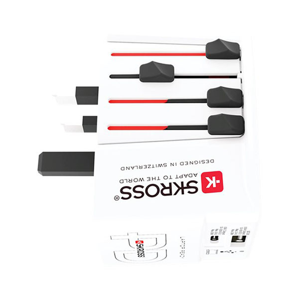 Skross Universele reisstekker met USB | Skross | AC30PD | Wereld naar Wereld (Uitschuifbaar, 1x USB A, 1x USB C) 80165 K050801110 - 2