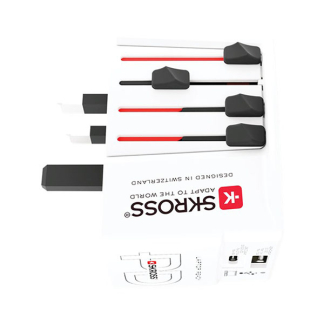 Skross Universele reisstekker met USB | Skross | AC65PD | Wereld naar Wereld (Uitschuifbaar, 1x USB A, 1x USB C) 74799 K050801112 - 3