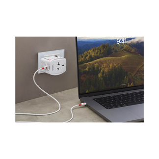 Skross Universele reisstekker met USB | Skross | AC65PD | Wereld naar Wereld (Uitschuifbaar, 1x USB A, 1x USB C) 74799 K050801112 - 5