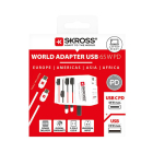 Skross Universele reisstekker met USB | Skross | AC65PD | Wereld naar Wereld (Uitschuifbaar, 1x USB A, 1x USB C) 74799 K050801112 - 6