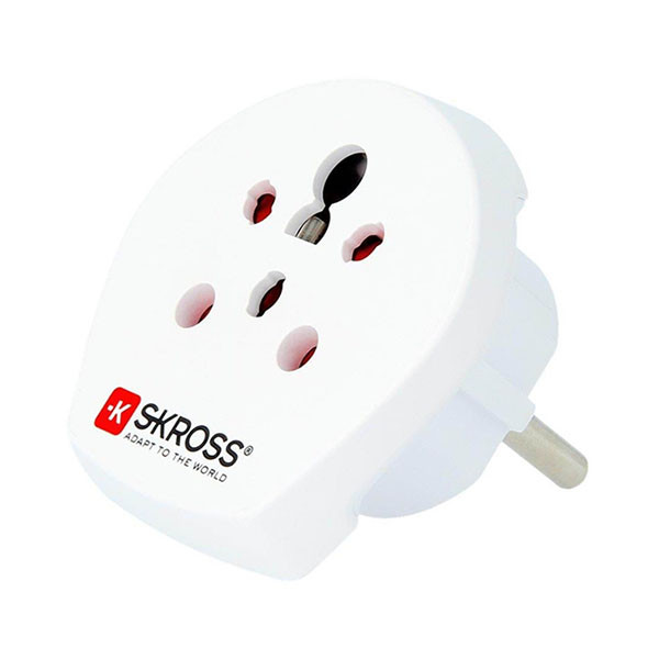 Skross Wereldstekker | Skross | Wereld naar Type F (Geaard, Hybride) 39770 K050801059 - 1