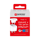Skross Wereldstekker | Type G en F (Geaard) 39768 K050801068 - 5