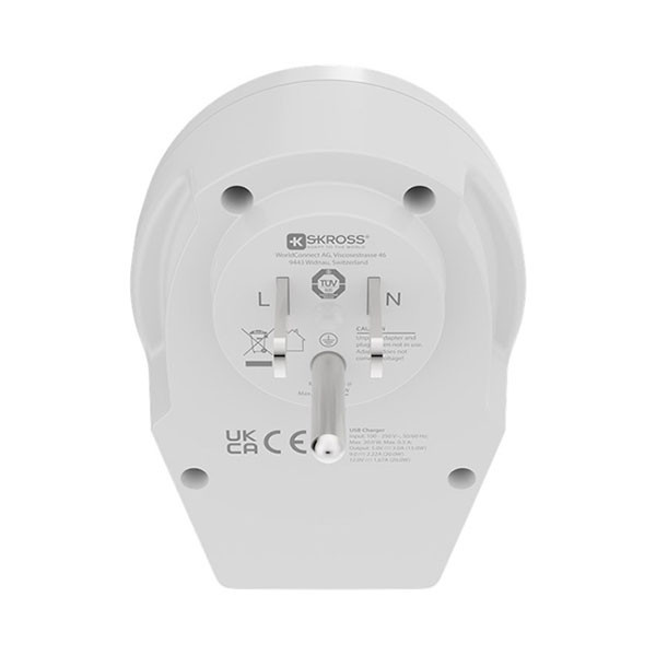 Skross Wereldstekker met USB | Skross | C20PD | Wereld naar Type B (Geaard, 1x USB C) 64716 K050801115 - 5