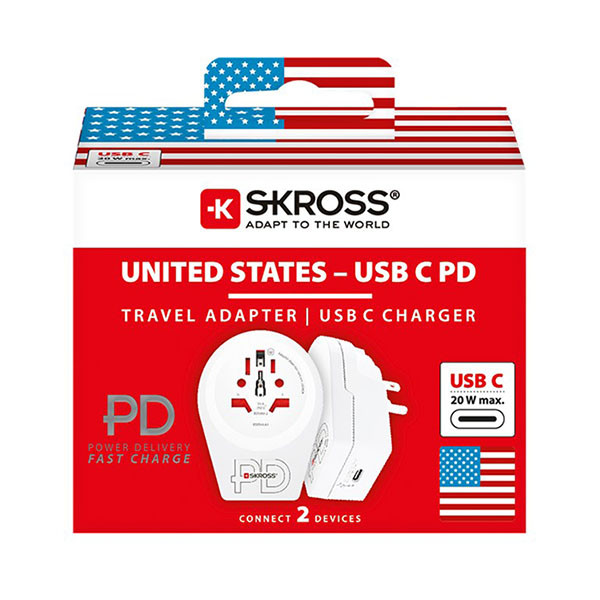 Skross Wereldstekker met USB | Skross | C20PD | Wereld naar Type B (Geaard, 1x USB C) 64716 K050801115 - 6