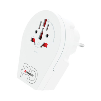 Skross Wereldstekker met USB | Skross | C20PD | Wereld naar Type F (Geaard, 1x USB C) 64714 K050801113
