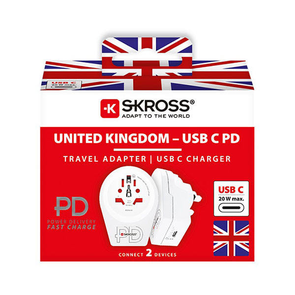 Skross Wereldstekker met USB | Skross | C20PD | Wereld naar Type G (Geaard, 1x USB C) 64715 K050801114 - 6