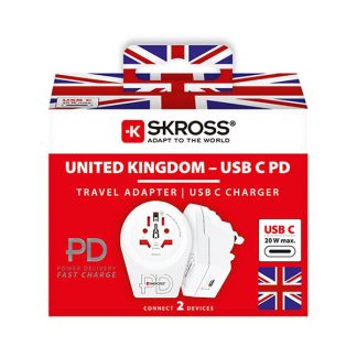 Skross Wereldstekker met USB | Skross | C20PD | Wereld naar Type G (Geaard, 1x USB C) 64715 K050801114 - 6