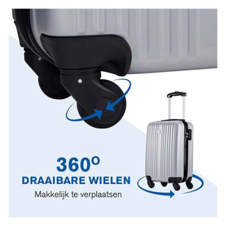 Slazenger Kofferset | Slazenger | 2-delig (Hand- en ruimbagage, Zilver) 871125224726 K170407018 - 2