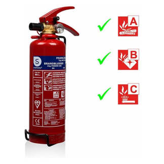 Smartwares Brandblusser | Smartwares (Poeder, 1 kg, Klasse A, B, C) 10.018.56 K170501305 - 4