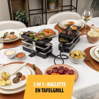 Smartwares Gourmetstel | Tristar | 4 personen (Uitbreidbaar, Raclette, Grill, 2x 400W) RA-2742 K170108199 - 6
