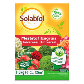 Solabiol Tuinmest | Solabiol | 1.5 kg (Universeel, Natuurlijk, 30 m², Bio-label) 85500482 K170505187 - 