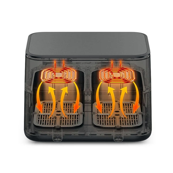 Solis Airfryer | Solis | 2 x 5.5 liter (2200W, Dubbel, Digitaal) 97989 K180108218 - 5