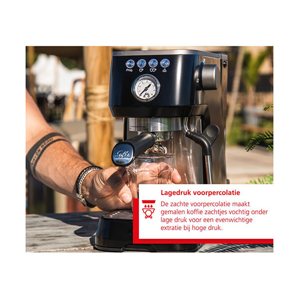 Solis Espressomachine | Solis | Barista Perfetta Plus | 1700 watt (Programmeerfuncties, Manometer, Stoompijp, Zwart) 98084 K170108379 - 9