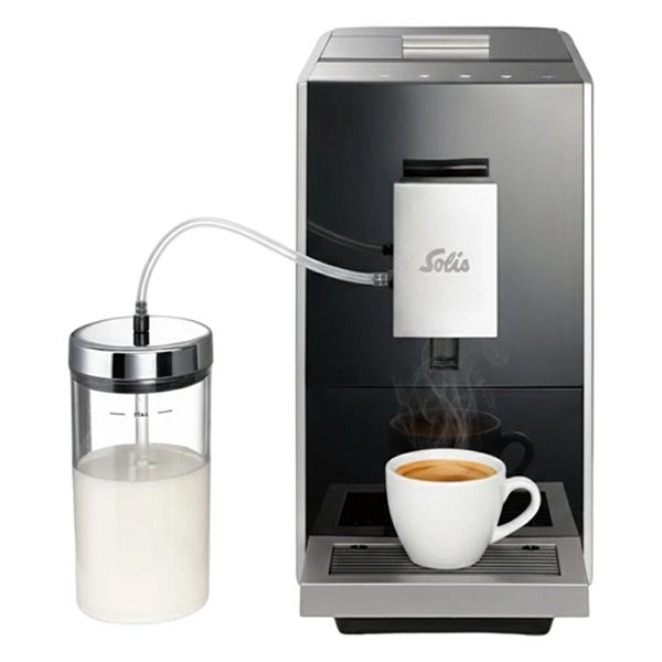 Solis Espressomachine | Solis | Caffè & Più | 1350 watt (Programmeerfuncties, Automatisch melksysteem, Zwart) 98135 K180108216 - 1