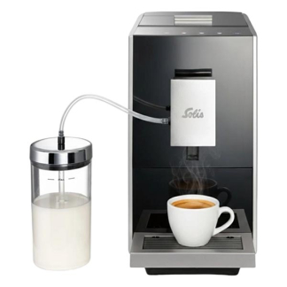 Solis Espressomachine | Solis | Caffè & Più | 1350 watt (Programmeerfuncties, Automatisch melksysteem, Zwart) 98135 K180108216