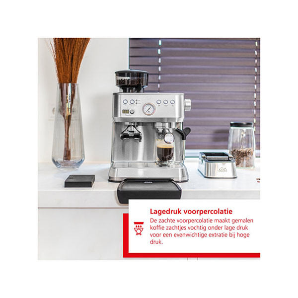 Solis Espressomachine | Solis | Grind & Infuse Perfetta | 1640 watt (Programmeerfuncties, Manometer, Stoompijp, Bonenmaler, Zilver) 98036 K170108382 - 5
