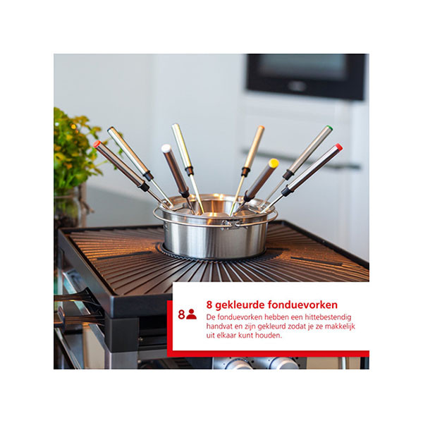 Solis Gourmetstel | Solis | 8 personen (3-in-1, Raclette, Fondue, Grill, 1200W) 97721 K170109077 - 8