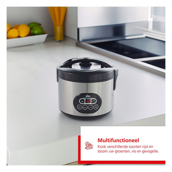 Solis Rijstkoker | Solis | 1.2 liter (500W, Binnenpan, Stoommand) 97930 K170108223 - 4