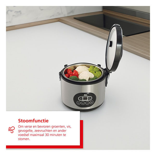Solis Rijstkoker | Solis | 1.2 liter (500W, Binnenpan, Stoommand) 97930 K170108223 - 5