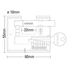 Stanley Hangslot | Stanley | 60 mm (Ø10mm, 3 sleutels) 83.400.06 K170103462 - 2