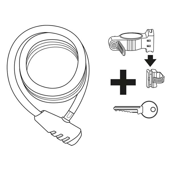 Stanley Spiraalslot | Stanley | 90 cm (Ø10 mm, 3 Sleutels) 83.400.46 K170103469 - 2