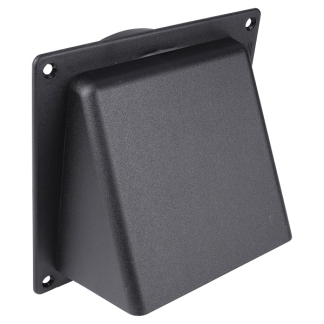 Starx Buitenrooster | Starx | Ø 100 - 125 en 110 x 54 mm (Universeel, Gaas, Kap, Zwart) 45.709.49 K081000299