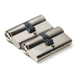 Starx Cilinder | Starx | 2 stuks (Dubbel, Gelijksluitend, 30/30 mm, Vernikkeld, 6 sleutels) 8760222 K010808138 - 1