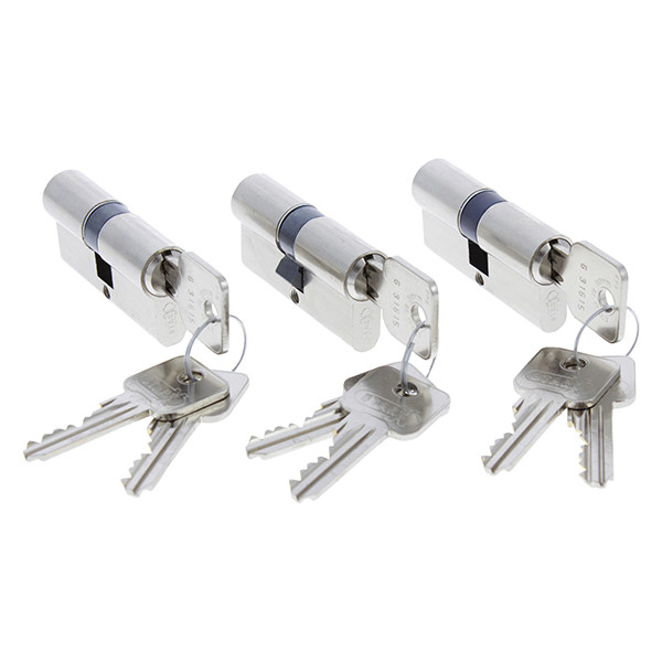 Starx Cilinder | Starx | 30/30 mm | 3 stuks (Dubbel, Gelijksluitend, SKG**, 9 sleutels) 8760229 K010808145 - 2